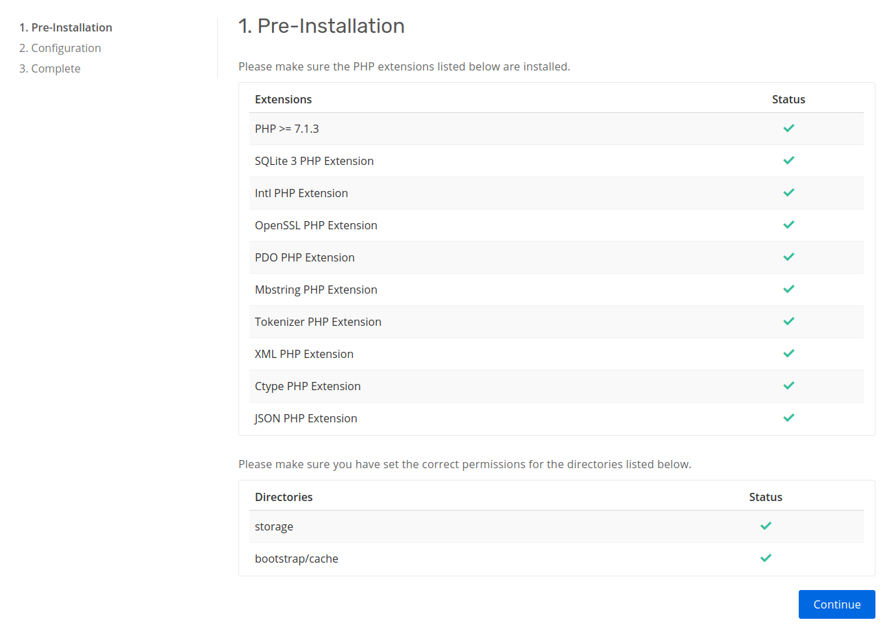 install page pre installation step