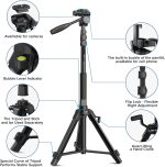 100BTF BJ368 Aluminum Tripod in Oman – Lightweight, Stable & Portable Stand