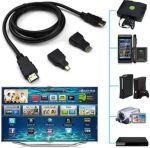 3-in-1 HDTV Cable 3D1 4V – HDMI to Mini HDMI Connector – 4K Ultra HD, 1.5m – - Image 2