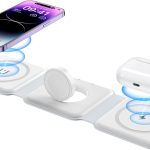 3-in-1 Magnetic Foldable Wireless Charger WHT1 – Fast Charging Station for iPhone, Apple Watch & AirPods,