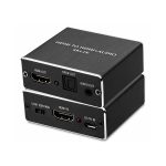 4K HDMI to HDMI + Audio Extractor – Optical TOSLINK & Analog L/R Output –