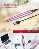 AEVO Electric Nail Drill Machine – 20,000 RPM USB-Powered Professional Nail File Kit with 11 Bits & 36 Sanding Bands - Price in Oman - Image 3