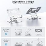 Aluminium Alloy Foldable Laptop Stand – Ergonomic, Adjustable, and Portable Notebook Riser, - Image 2