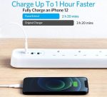 Anker PowerExtend USB-C 3 Strip White – 30W Fast Charging Power Strip with 3 AC Outlets & 3 USB Ports (2 USB-A, 1 USB-C) – 2m Cable, Surge Protection, - Image 3