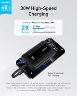 Anker Zolo 30W 10000mAh Power Bank with Built-in USB-C Cable – Fast Charging Portable Charger A1688H11, - Image 4