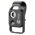 Apexel APL-MS002CBK 200x Smartphone Microscope Lens with 6 LED Lights – Portable Mobile Microscope for iPhone & Android - Price in Oman