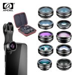 Apexes 10‑in‑1 Mobile Lens Kit – Universal Clip‑On Smartphone Lens Set (Wide, Macro, Fisheye & Telephoto) –