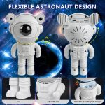 Astronaut White BOX Projector Party Light PRT12 – 360° Rotating Galaxy Star Projector with Remote Control, - Image 4
