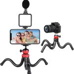 AY49G Vlogging Kit – Complete Video Making Set with Tripod, Microphone, and LED Light,