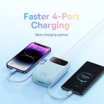 Baseus Qpow2 10000mAh 22.5W Dual-Cable Fast Charging Power Bank with Digital Display, - Image 9