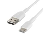 Belkin BoostCharge 1 m White Lightning - USB‑A Cable – MFi Certified, Braided & Durable - Image 3