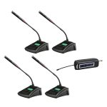 Borl BO‑9090 Meeting Wireless Microphone Set – 4‑Channel UHF System for Conferences –