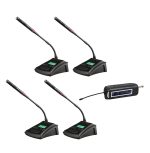 Borl BO‑9090 Meeting Wireless Microphone Set – 4‑Channel UHF System for Conferences –