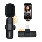 Boya BY‑MW3 Dual Wireless Lavalier Microphone – Type‑C & Lightning Plug‑and‑Play –