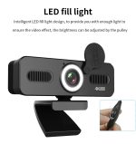 C360 2K 3-in-1 USB Webcam with Microphone, Speaker, and LED Light – Autofocus, Wide-Angle, Plug & Play, - Image 3