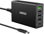 Choetech Q3-4U2Q-101UK 5-Port 60W USB PD Charger with Quick Charge 3.0 – Fast Multi-Device Charging Hub