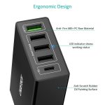 Choetech Q3-4U2Q-101UK 5-Port 60W USB PD Charger with Quick Charge 3.0 – Fast Multi-Device Charging Hub - Image 2
