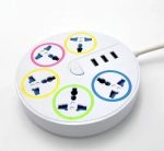 Clarity Power EXE-7753 5 Socket 3 USB Smart Extension – Surge Protected Strip for Home & Office Use