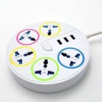 Clarity Power EXE-7753 5 Socket 3 USB Smart Extension – Surge Protected Strip for Home & Office Use