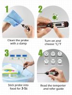Cooking Pin Digital Thermometer EW00631 – Instant Read Food Probe with Foldable Design & Backlit LCD - Image 3
