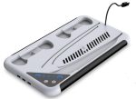 Dobe Multifunctional PS5 Cooling & Charging Dock – Dual Controller Charger with RGB Lighting & Game Storage,