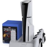 Dobe TP5-3532B Multifunctional PS5 Cooling & Charging Dock – Dual Controller Charger with RGB Lighting & Game Storage,