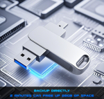 Dual Drive Flash Type-C + USB-A Metal – 2-in-1 OTG High-Speed USB Storage In Oman - Image 5