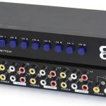E-SDS 8-Port RCA AV Switch VS1 – 8 In 1 Out Composite Video & L/R Audio Selector Box with Metal Enclosure