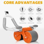 Exercise Wheel with Elbow Support – Automatic Rebound Ab Roller for Core Strength & Injury-Free Workout - Price in Oman - Image 2