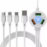 Extended 6 in 1 Data & Charging Cable – 1200mm Multi-Device Fast Charger