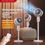 F1 Circulation Floor Fan F16A – 16-Inch Adjustable Height with Remote Control, 3-Speed Settings, Oscillation, - Image 2