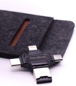 Godes GD DK101 4-in-1 OTG Mobile Card Reader – USB-C, Lightning, Micro USB & USB 2.0 – Supports SD/TF Cards - Image 4