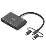 Go‑Des 5‑in‑1 Mobile HD Screen Player GD‑8762 – USB‑C/Lightning/Micro‑USB to HDMI, VGA & AV Adapter – 2K Ultra HD Display