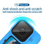 GoPro 9 & 10 Silicone Cover G312 – Full‑Body Protective Sleeve with Lens Cap & Hand Strap - Image 3