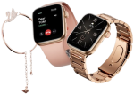 Haino Teko G8 Mini Rose Gold Smartwatch — 41mm HD, Bluetooth Call, Wireless Charging & Dual Straps |