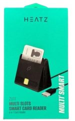 HEATZ ZU11 Multi-Slot Smart ID Card Reader – USB 2.0 Plug-and-Play Device for Secure Identification,