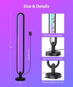 Home Lighting RGB Floor Lamp – 140cm Smart LED Corner Lamp with Remote & App Control, 16 Million Colors, Dimmable Mood Lighting - Image 4