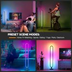 Home Lighting RGB Floor Lamp – 140cm Smart LED Corner Lamp with Remote & App Control, 16 Million Colors, Dimmable Mood Lighting - Image 7