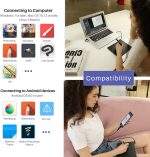 HUION HS64 Creative Pen Tablet – 6.3x4" Drawing Area, 8192 Pressure Levels, Battery-Free Stylus, Android/Windows/macOS Compatible, - Image 6