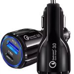 IBRIT Quick Car PRO-C Fast Car Charger – Dual USB Ports, Rapid Charging Adapter for Smartphones & Tablet,