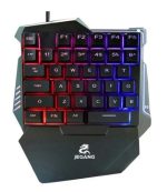 Jeqang JK-913 2-in-1 One-Hand RGB Gaming Keyboard & Mouse Combo – Wired Mechanical Feel with Wrist Rest - Image 2