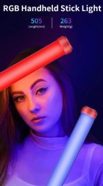 Jmary FM‑128RGB – Waterproof RGB LED Light Wand (114 LEDs, HSI Color, OLED Display) - Image 4