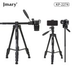 Jmary KP‑2274 – Professional Aluminium Tripod + Monopod (4‑Section, 360° Head, 3 kg Load)