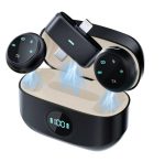 K31 Pro Collar Clip Button Microphone – Wireless Lapel Mic for Mobile & Video Recording