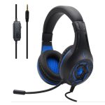 KOMC S90 Wired Gaming Headset – 3.5mm Stereo Over-Ear Headphones with Noise-Canceling Mic for PS4