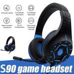 KOMC S90 Wired Gaming Headset – 3.5mm Stereo Over-Ear Headphones with Noise-Canceling Mic for PS4 - Image 3