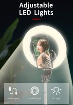L07 Ring Light Selfie Stick Tripod with Bluetooth Remote – Foldable, Rechargeable & Adjustable for iOS/Android - Image 2