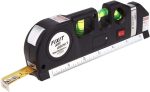 Laser Level Pro3 EW00968 – 5-in-1 Multipurpose Construction Tool with 8ft/2.5m Measuring Tape, Horizontal & Vertical Laser Beams - Image 2