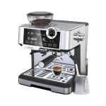 Lepresso Dual Boiler Espresso Machine LPCFFM0030 – 19 Bar Pressure, 2.8L Water Tank, Adjustable Grinder, Stainless Steel,