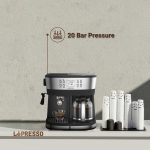 LePresso Dual Brew Drip Coffee & Espresso Machine with Milk Steamer & Flow Meter – LPCFFM0002 - Image 2